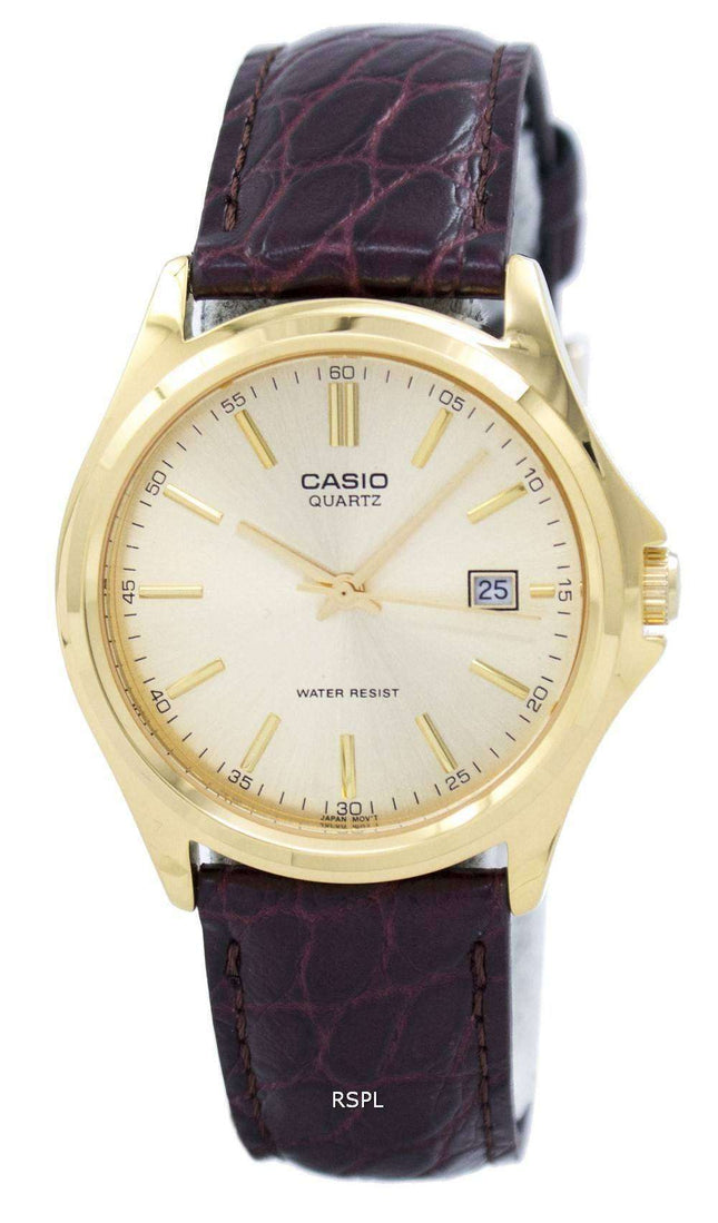 Casio Quartz Analog Gold Dial MTP-1183Q-9ADF MTP-1183Q-9A Mens Watch