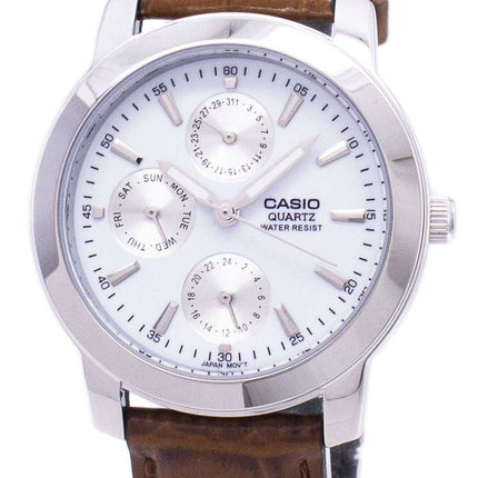 Casio Enticer Quartz Multi Dial Leather Strap MTP-1192E-7ADF MTP-1192E-7A Mens Watch