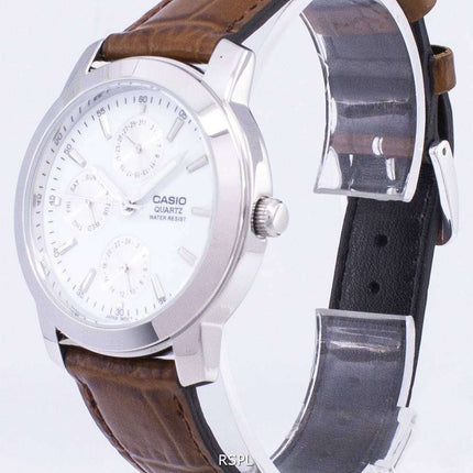 Casio Enticer Quartz Multi Dial Leather Strap MTP-1192E-7ADF MTP-1192E-7A Mens Watch