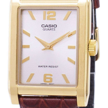 Casio Enticer Quartz Analog Silver Dial MTP-1235GL-7ADF MTP-1235GL-7A Mens Leather Watch