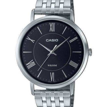 Casio Analog Black Dial Stainless Steel Quartz MTP-B110D-1A MTPB110D-1 Men's Watch