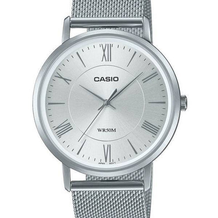 Casio Analog Silver Dial Stainless Steel Quartz MTP-B110M-7A MTPB110M-7 Men's Watch