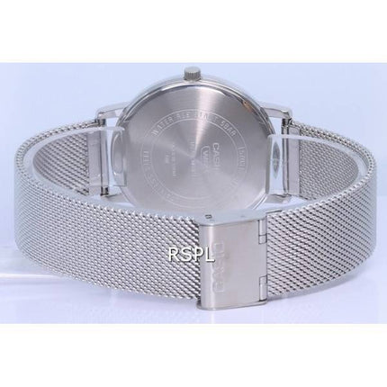Casio Analog Stainless Steel Mesh Silver Dial Quartz MTP-B120M-7A MTPB120M-7 Mens Watch