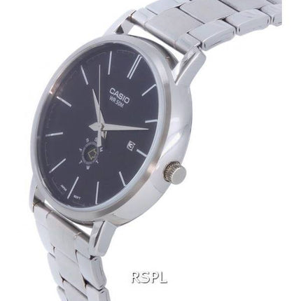 Casio Analog Stainless Steel Black Dial Quartz MTP-B125D-1A MTPB125D-1 Mens Watch