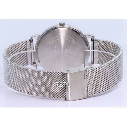 Casio Analog Stainless Steel Mesh Silver Dial Quartz MTP-B125M-7A MTPB125M-7 Mens Watch