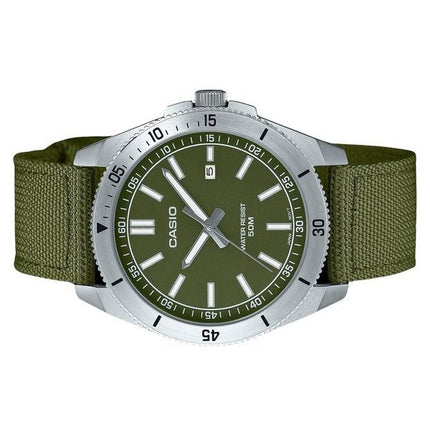 Casio Standard Analog Cloth Strap Green Dial Quartz MTP-B155C-3E Mens Watch
