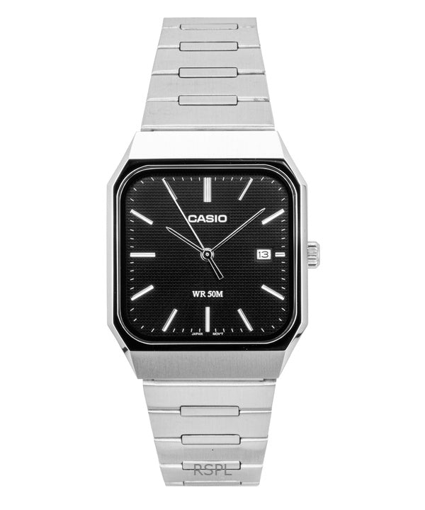 Casio Standard Analog Stainless Steel Black Dial Quartz MTP-B185D-1AV Men's Watch