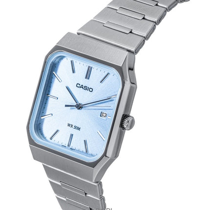 Casio Standard Analog Stainless Steel Ice Blue Dial Quartz MTP-B185D-2A2V Men's Watch