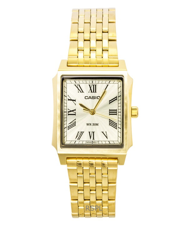 Casio Analog Stainless Steel Gold Dial Quartz MTP-B190G-9BV Men's Watch