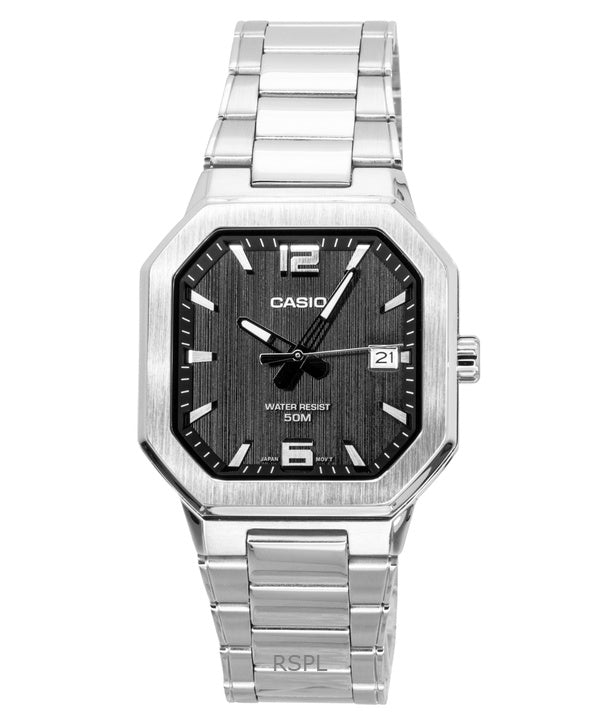 Casio Analog Stainless Steel Black Dial Quartz MTP-B195D-1AV Men's Watch