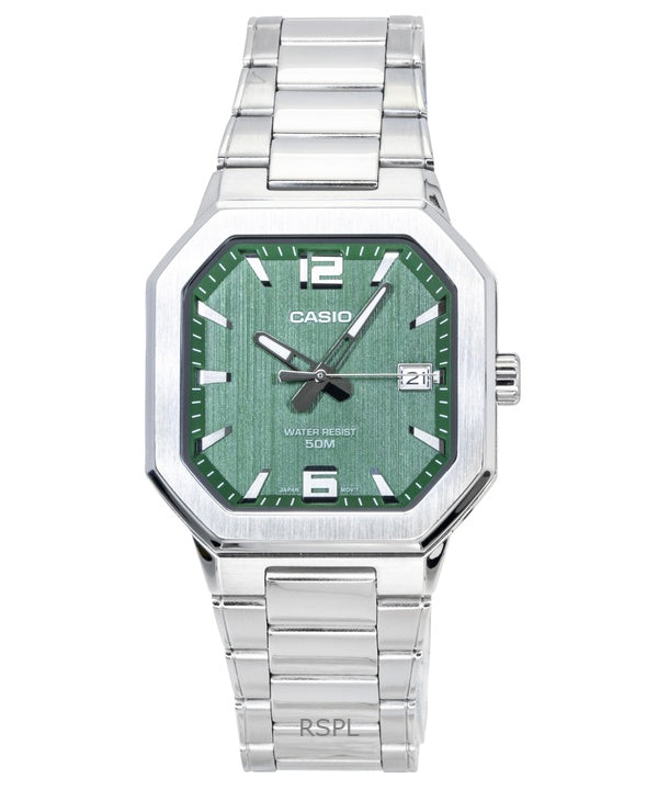 Casio Analog Stainless Steel Green Dial Quartz MTP-B195D-3AV Men's Watch