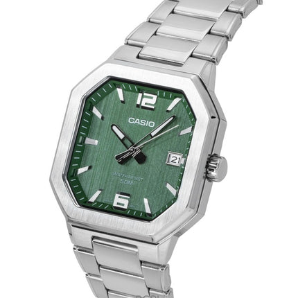 Casio Analog Stainless Steel Green Dial Quartz MTP-B195D-3AV Men's Watch