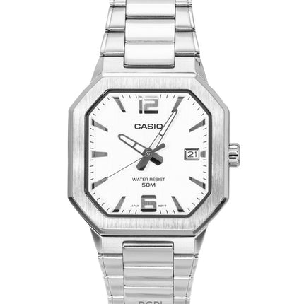 Casio Analog Stainless Steel Silver Dial Quartz MTP-B195D-7AV Men's Watch