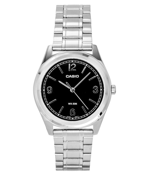 Casio Standard Analog Stainless Steel Black Dial Quartz MTP-B210D-1AV Men's Watch