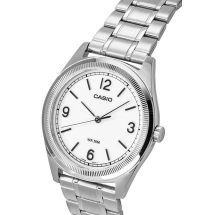 Casio Standard Analog Stainless Steel White Dial Quartz MTP-B210D-7AV Men's Watch