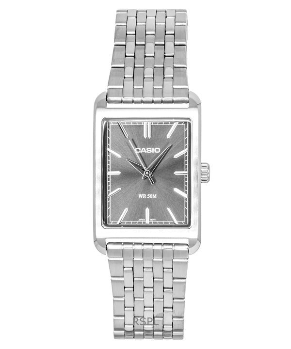 Casio Analog Stainless Steel Grey Dial Quartz MTP-B215D-8AV Men's Watch