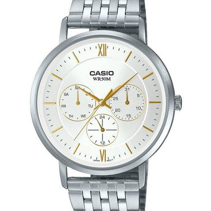 Casio Analog Silver Dial Stainless Steel Quartz MTP-B300D-7A MTPB300D-7 Men's Watch