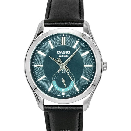 Casio Analog Leather Strap Green Dial Quartz MTP-B315L-3AV Men's Watch