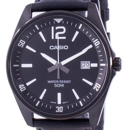 Casio Black Dial Leather Strap Quartz MTP-E170BL-1BV MTPE170BL-1BV Men's Watch