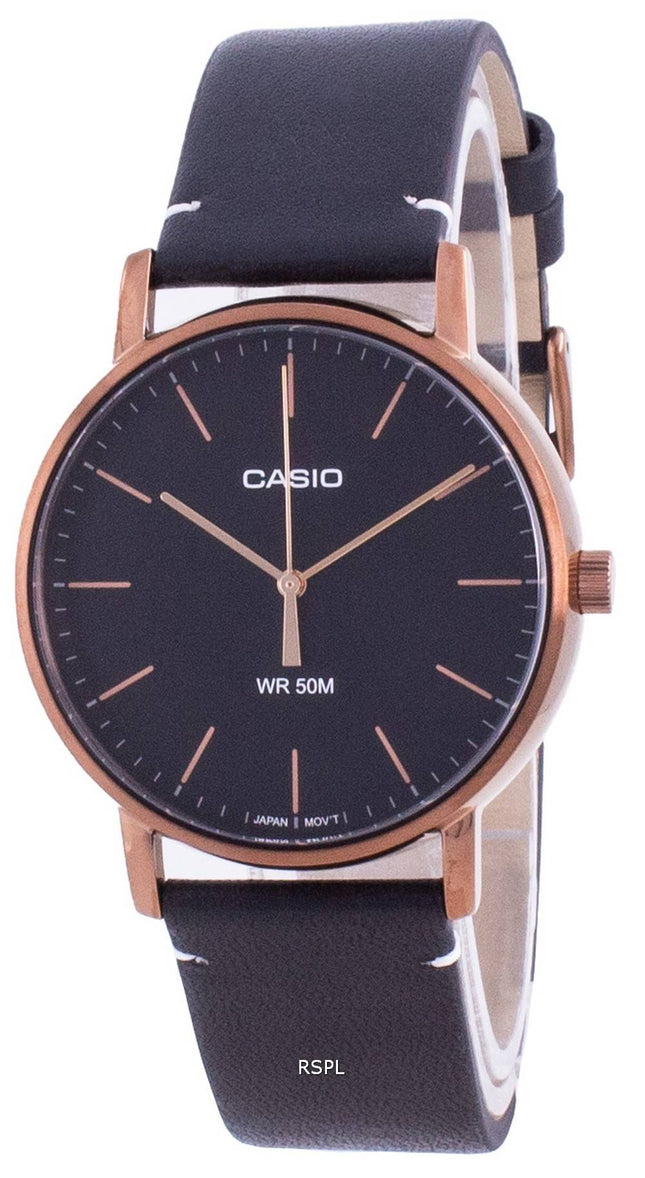 Casio Black Dial Quartz MTP-E171RL-1E MTPE171RL-1 Mens Watch