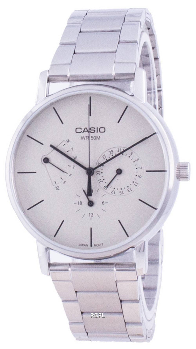 Casio White Dial Stainless Steel Quartz MTP-E320D-9E MTPE320D-9 Mens Watch