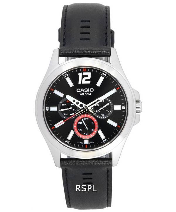 Casio Analog Multifunction Dial Quartz MTP-E350L-1B MTPE350L-1B Men's Watch