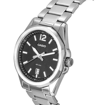 Casio Standard Analog Stainless Steel Black Dial Quartz MTP-E725D-1A Men's Watch