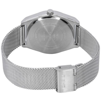 Casio Standard Analog Stainless Steel Mesh Bracelet Moon Phase Blue Dial Quartz MTP-M300M-2A Mens Watch