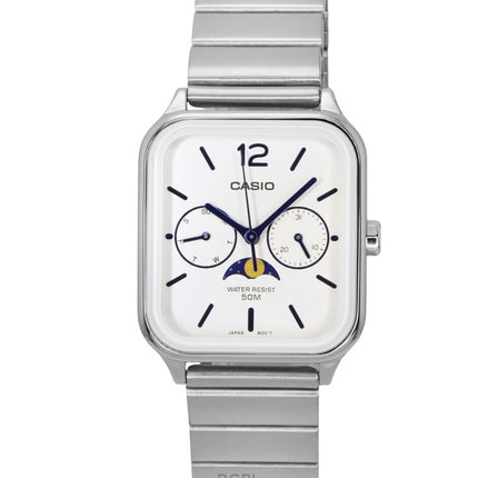 Casio Standard Analog Moon Phase Silver Dial Quartz MTP-M305D-7A Men's Watch