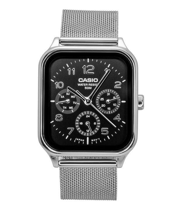 Casio Standard Analog Stainless Steel Black Dial Quartz MTP-M306M-1AV Men's Watch