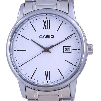 Casio White Dial Stainless Steel Analog Quartz MTP-V002D-7B3 MTPV002D-7 Men's Watch
