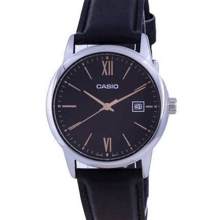 Casio Black Dial Stainless Steel Analog Quartz MTP-V002L-1B3 MTPV002L-1 Men's Watch