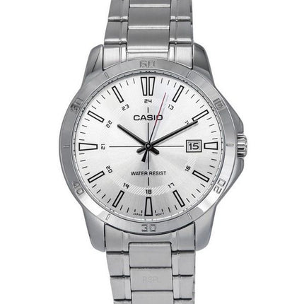 Casio Standard Analog Stainless Steel Silver Dial Quartz MTP-V004D-7C Men's Watch