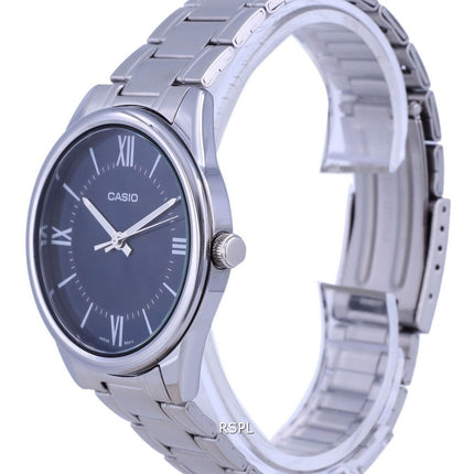 Casio Blue Dial Stainless Steel Analog Quartz MTP-V005D-2B5 MTPV005D-2 Mens Watch