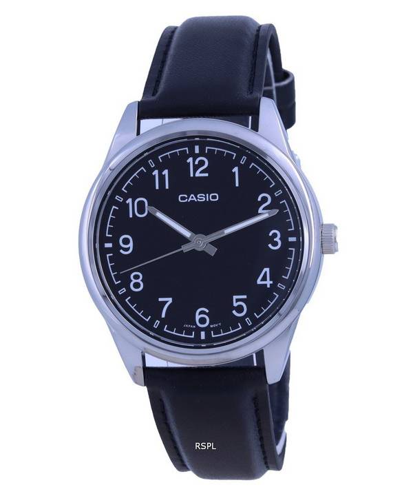 Casio Black Dial Stainless Steel Analog Quartz MTP-V005L-1B4 MTPV005L-1 Mens Watch