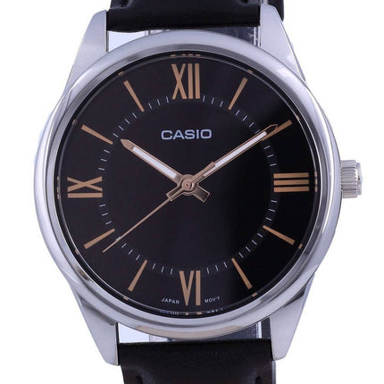 Casio Black Dial Stainless Steel Analog Quartz MTP-V005L-1B5 MTPV005L-1 Mens Watch