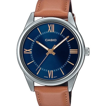 Casio Blue Dial Stainless Steel Analog Quartz MTP-V005L-2B5 MTPV005L-2 Mens Watch