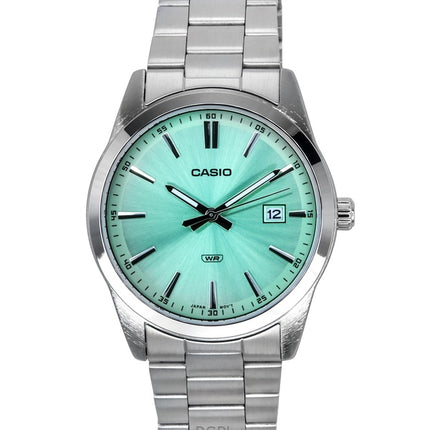 Casio Standard Analog Stainless Steel Mint Green Dial Quartz MTP-VD03D-3A2 Men's Watch