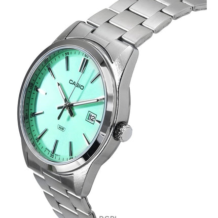 Casio Standard Analog Stainless Steel Mint Green Dial Quartz MTP-VD03D-3A2 Men's Watch