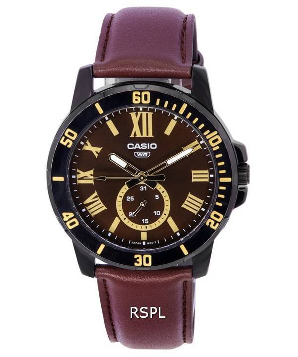 Casio Analog Brown Dial Quartz MTP-VD200BL-5B MTPVD200BL-5B Men's Watch