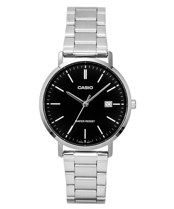 Casio Analog Stainless Steel Black Dial Quartz MTP-VT05D-1E Men's Watch
