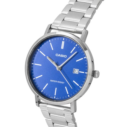 Casio Analog Stainless Steel Blue Dial Quartz MTP-VT05D-2E Men's Watch