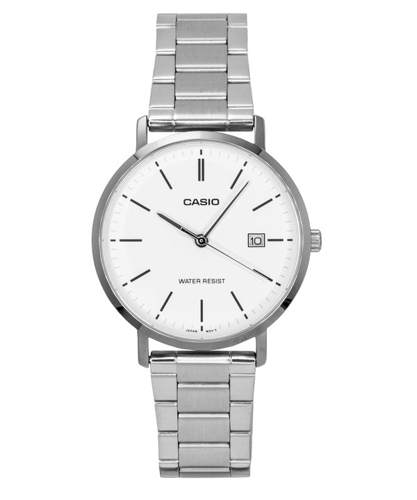 Casio Analog Stainless Steel White Dial Quartz MTP-VT05D-7E Men's Watch