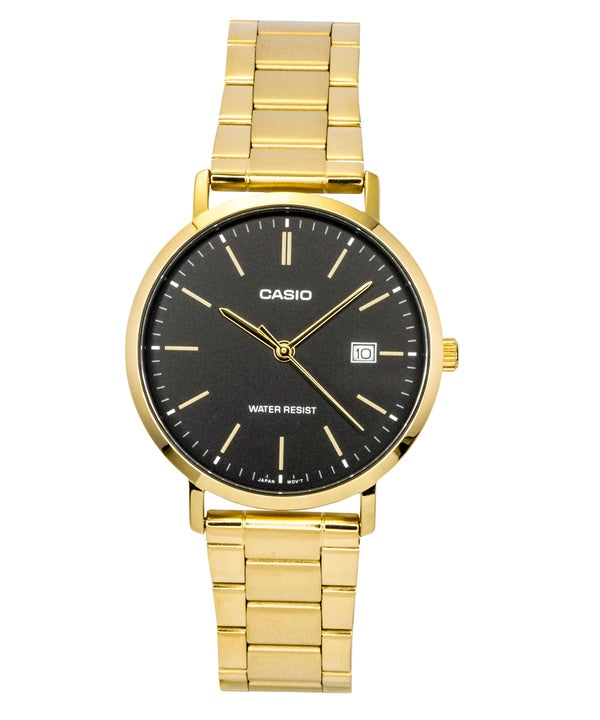 Casio Analog Gold Tone Stainless Steel Black Dial Quartz MTP-VT05G-1E Men's Watch
