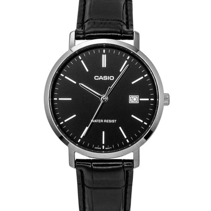 Casio Analog Leather Strap Black Dial Quartz MTP-VT05L-1E Men's Watch