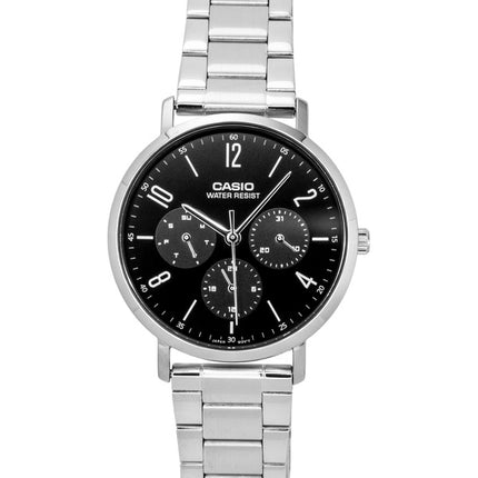 Casio Analog Stainless Steel Black Dial Quartz MTP-VT06D-1B Men's Watch