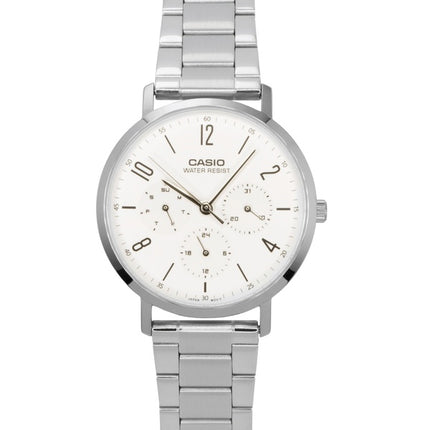 Casio Analog Stainless Steel White Dial Quartz MTP-VT06D-7B Men's Watch