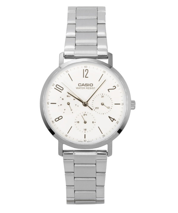 Casio Analog Stainless Steel White Dial Quartz MTP-VT06D-7B Men's Watch