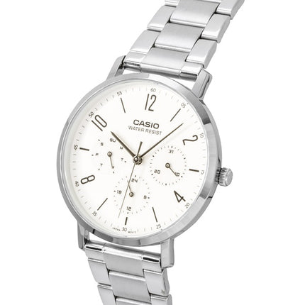 Casio Analog Stainless Steel White Dial Quartz MTP-VT06D-7B Men's Watch
