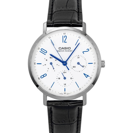 Casio Analog Leather Strap White Dial Quartz MTP-VT06L-7B Men's Watch